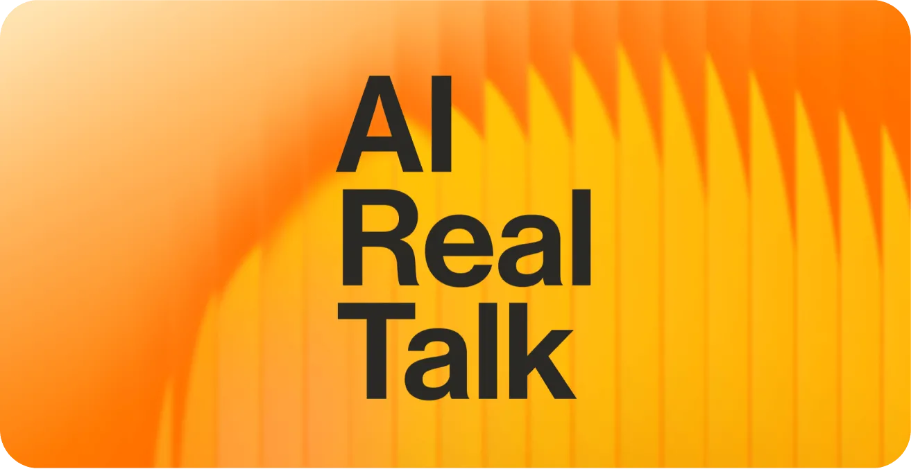 AI Real Talk Series webinar title