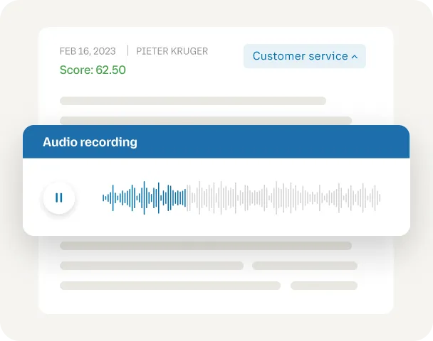 An audio recording of a call received in the RingCentral App