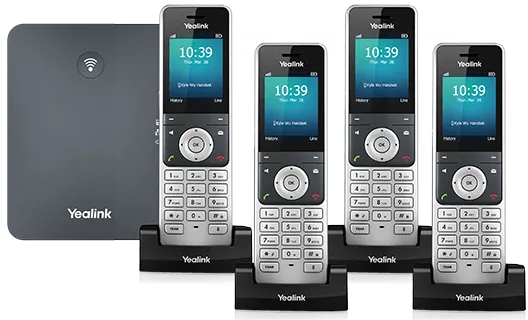 Yealink W76P Cordless Phone with 4 Handsets