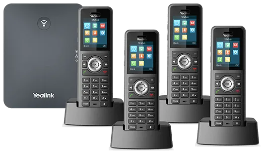 Yealink W79P Cordless Phone with 4 Handsets