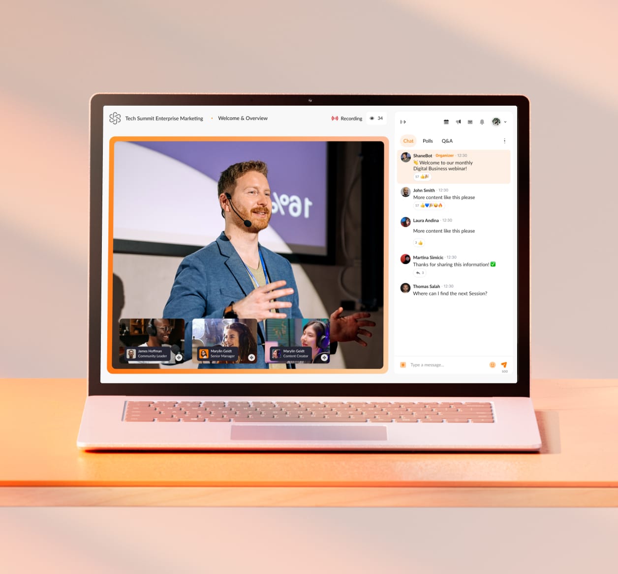 An ongoing webinar hosted on RingCentral platform