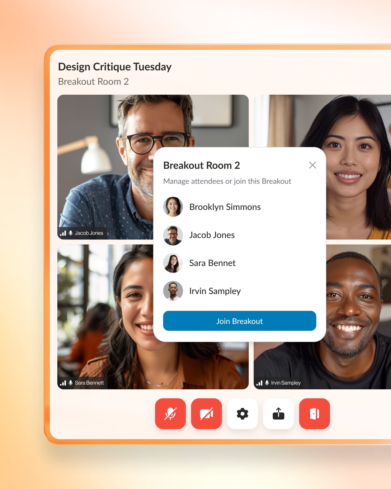 Breakout Rooms feature on RingCentral webinar platform