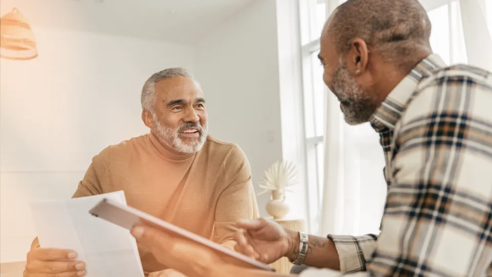 Young woman is speaking on a video call