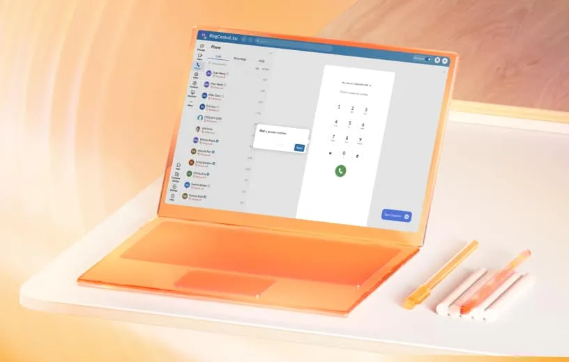 An image of RingCentral's dialpad on desktop app