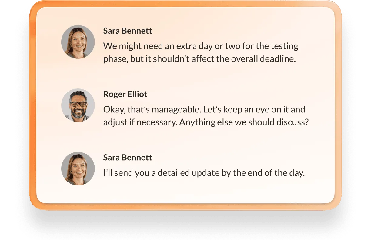 An image showing RingCentral's AI transcription feature