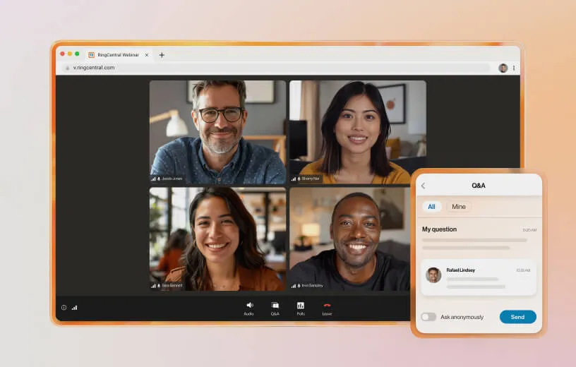 Data from Trackers feature on RingCentral app