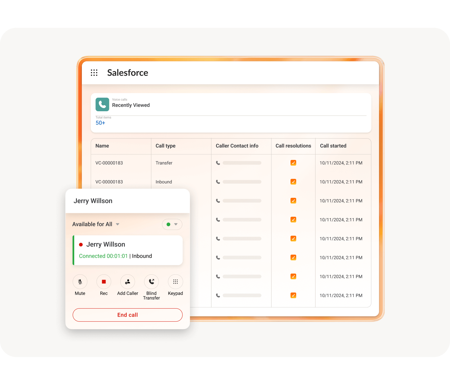 RingCX for Service Cloud Voice